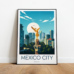 Mexico City travel print - United States, Mexico City poster, Mexico City poster, Wedding gift, Birthday present