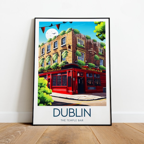 Dublin travel print - Ireland, Dublin poster, Wedding gift, Birthday present, Custom Text, Personalised Gift