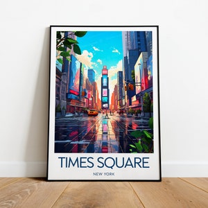 Times Square travel print - New York, Empire State, New York poster, Wedding gift, Custom Text, Personalised Gift