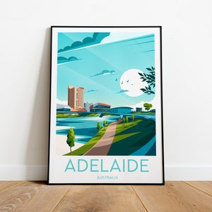 Adelaide travel print - Australia, Adelaide print, Adelaide poster, Wedding gift, Birthday present, Custom Text, Personalised Gift