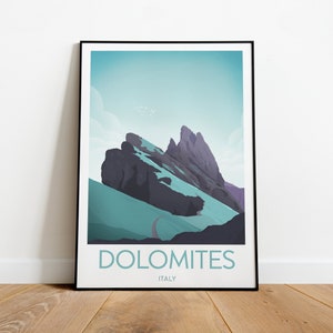 Dolomites travel print - Dolomites, Italy print, Italy poster, Dolomites print, Italy artwork, Wedding gift, Custom Text, Personalised Gift