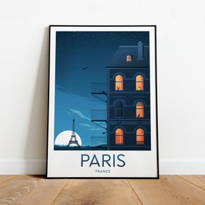 Paris travel print - France, Custom Text, Personalised Gift