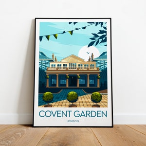 Covent Garden Reisedruck - London, Covent Garden Poster, London Druck, Hochzeitsgeschenk, Geburtstagsgeschenk, Benutzerdefinierter Text, personalisiertes Geschenk