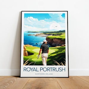 Royal Portrush Golf Course - Northern Ireland, Royal Portrush poster, Birthday present, Wedding gift, Custom Text, Personalised Gift