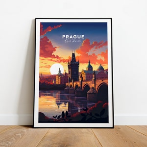 Prag traditioneller Reisedruck - Tschechische Republik, Hochzeitsgeschenk, Geburtstagsgeschenk