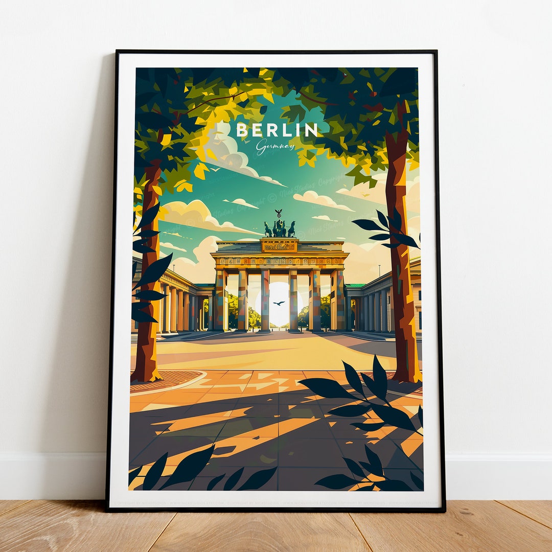 Berlin Traditional Travel Print - Germany, Berlin Poster, Berlin ...