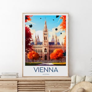 Vienna travel print - Austria, Vienna poster, Wedding gift, Birthday present, Custom Text, Personalised Gift