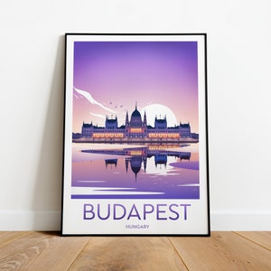 Budapest travel print - Hungary, Custom Text, Personalised Gift