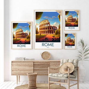 Rome travel print Italy, Rome poster, Italy print, Italy poster, Wedding gift, Custom Text, Personalised Gift image 5