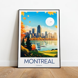 Montreal travel print - Canda, Canada print, Montreal poster, wedding gift, birthday present, Custom Text, Personalised Gift