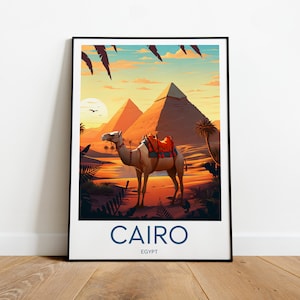 Cairo travel print - Egypt, Cairo print, Cairo poster, wall art, birthday gift, wedding present, Custom Text, Personalised Gift