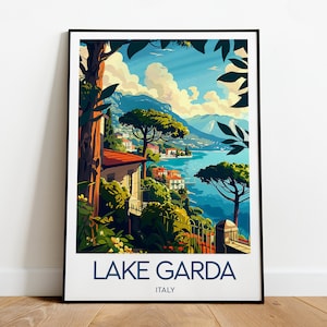 Gardasee Reisedruck - Italien, Gardasee Druck, Gardasee Poster, Italien Druck, Italien Poster by NickStudios