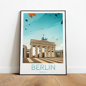 Berlin travel print - Germany, Berlin poster,  Custom Text, Personalised Gift