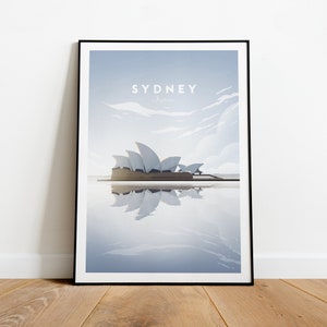 Sydney traditional travel print - Australia, Sydney print, Sydney poster, Australia print, Wedding gift, Birthday present