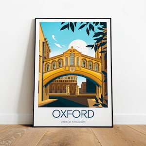 Oxford travel print - United Kingdom, Oxford poster, Wedding gift, Birthday present, Custom Text, Personalised Gift