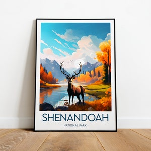 Shenandoah travel print - National Park, Shenandoah print, Shenandoah  poster, Birthday present, Wedding gift, Custom text