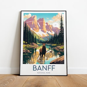 Banff travel print - Canada, Banff print, Banff poster, Canada print, Canada poster, travel artwork, wedding gift