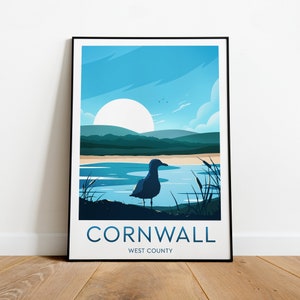 Cornwall travel print - West Country, Cornwall print, Cornwall poster, Cornwall Artwork, West Country print, by NickStudios