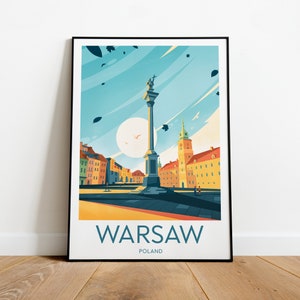 Impressão de viagem de Varsóvia - Polônia, pôster de Varsóvia, impressão de Varsóvia, pôster da Polônia, presente de aniversário, presente de casamento, texto personalizado, presente personalizado