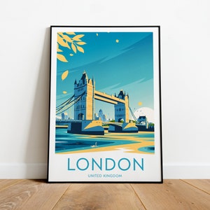 London travel print - United Kingdom, London poster, Tower Bridge, Wedding gift, Birthday present, Custom Text, Personalised Gift