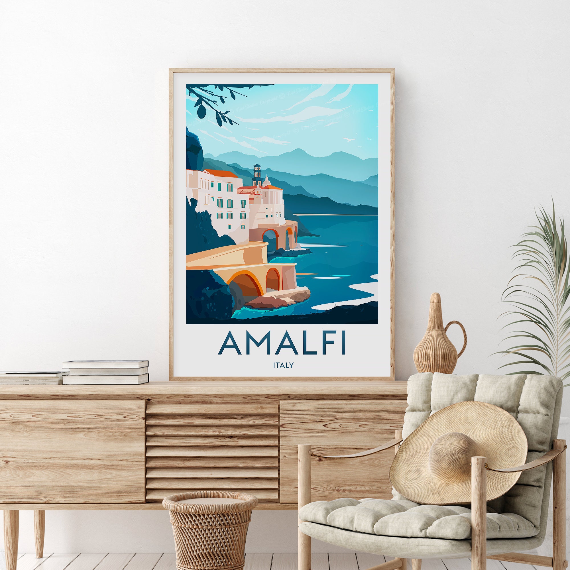 Amalfi Coast Travel Print Italy Amalfi Print Amalfi - Etsy UK