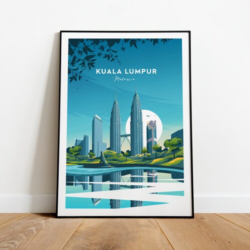 Kuala Lumpur Travel Print Malaysia Kuala Lumpur Poster Etsy UK