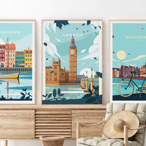 Three-dimensional London traditional travel print England, London poster, Big Ben print, Wedding gift, Birthday present image 4