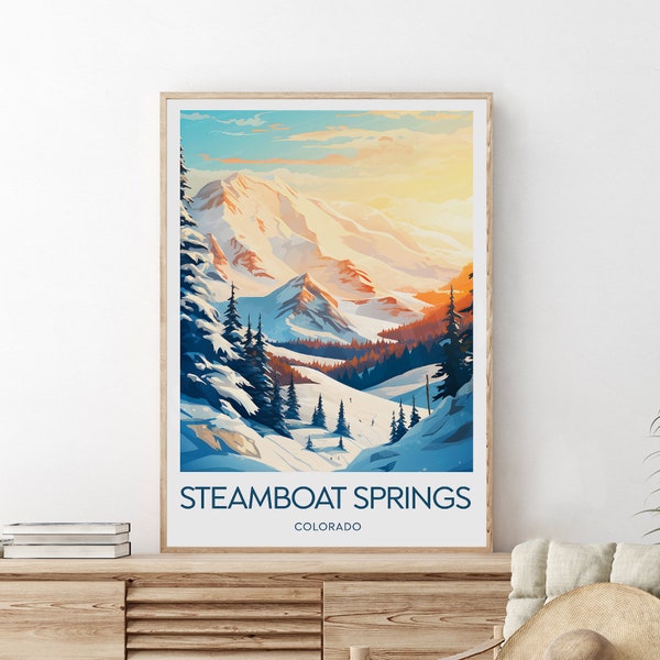 Steamboat Springs ski print - Colorado, Steamboat Springs poster, Wedding gift, Birthday present