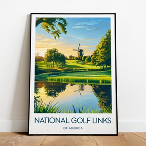 National Golf Links of America print - Golf Course print, National Golf Links poster, New York golf art, Wedding gift, Birthday poster