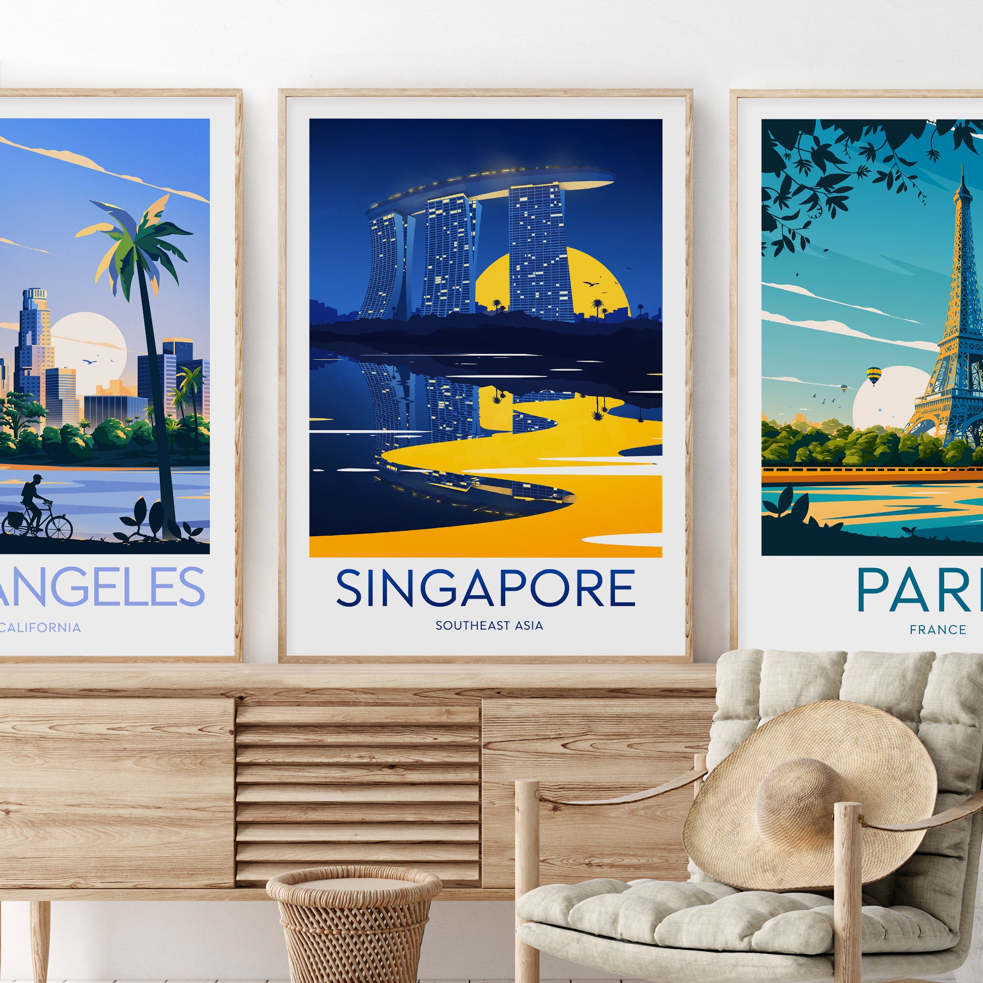 Singapore Travel Print Singapore Poster Singapore Print Etsy
