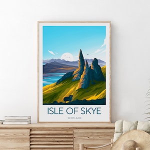 Isle of Skye Reisedruck - Schottland, Isle of Skye Poster, Hochzeitsgeschenk, Geburtstagsgeschenk, individueller Text, personalisiertes Geschenk