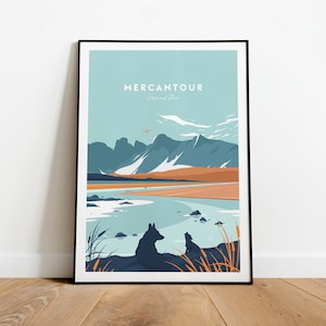 Mercantour traditional travel print - National Park, Wedding gift, Birthday present, Custom Text, Personalised Gift
