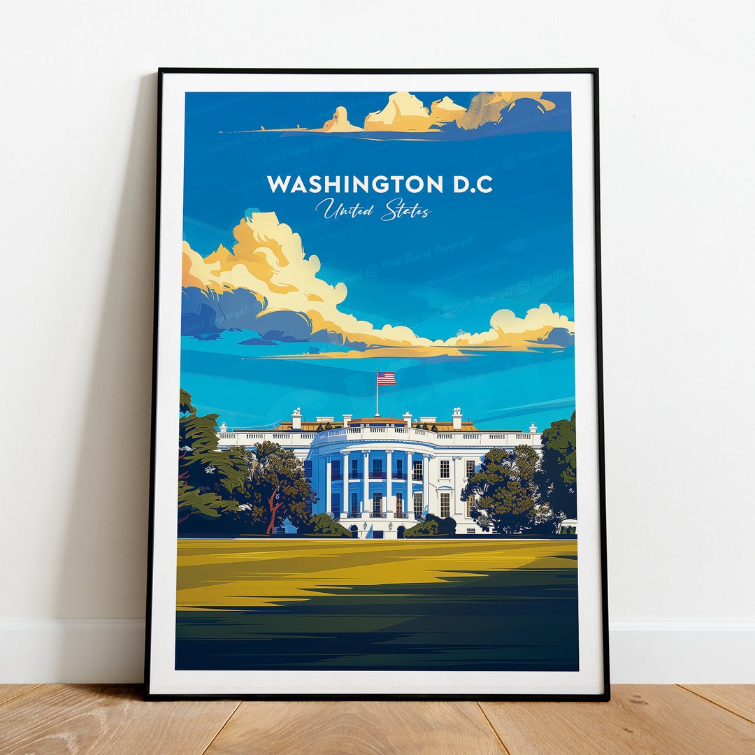 Washington Traditional Travel Print United States, Washington Poster