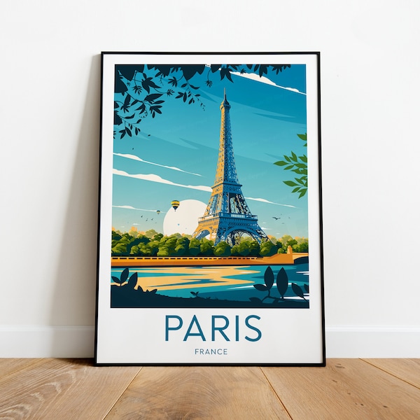 Paris travel print - Eiffel Tower, Paris poster, Eiffel tower print, Wedding gift, Custom Text, Personalised Gift