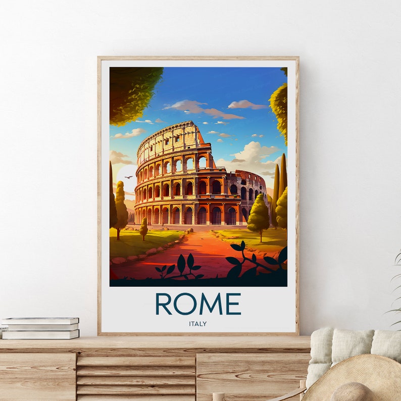 Rome travel print Italy, Rome poster, Italy print, Italy poster, Wedding gift, Custom Text, Personalised Gift image 4