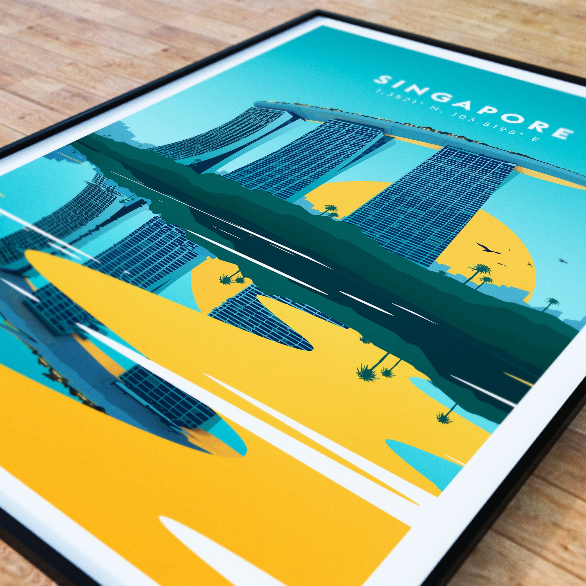 Singapore Traditional Travel Print Singapore Poster Etsy