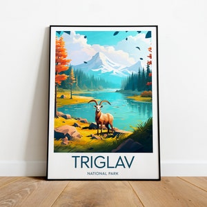 Triglav travel print - National Park, Triglav poster, Slovenia poster by NickStudios, Custom Text, Personalised Gift