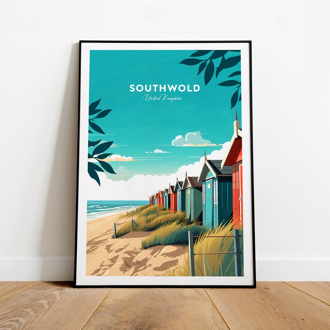 Southwold Traditional Travel Print Uk Southwold Poster Etsy UK