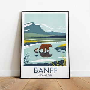 Banff travel print - Canada, Banff print, Banff poster, Canada print, Canada poster, travel artwork, wedding gift