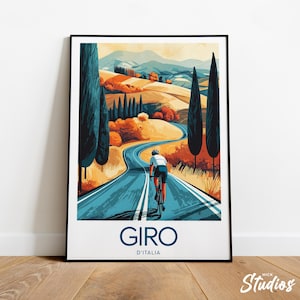 Giro d&#39;italia print - Cycling poster, Giro d&#39;italia poster, Giro poster, Cycling print, Cycling wall art, Wedding gift, Birthday present
