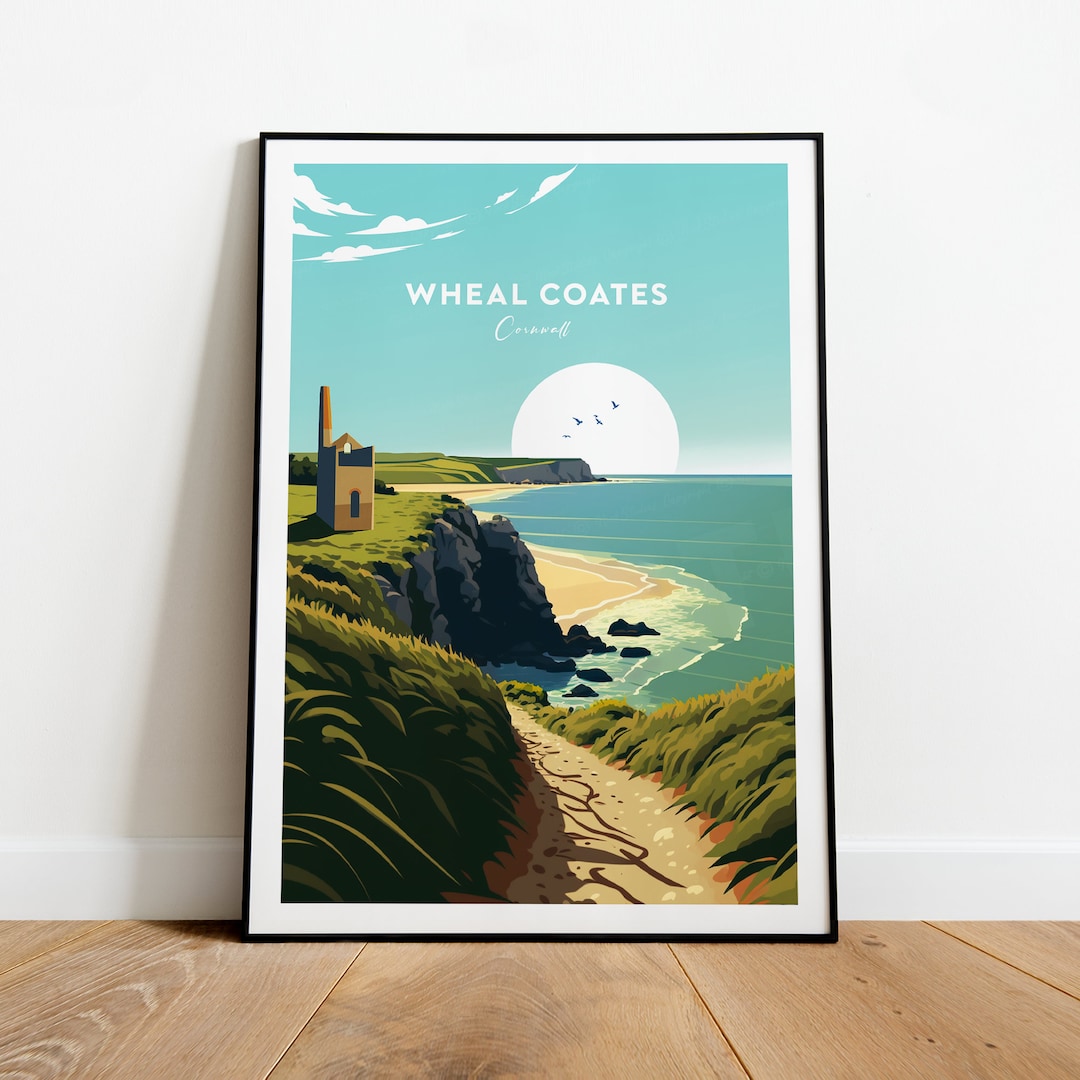 Wheal Coates Traditional Travel Print Cornwall Wheal Coates Etsy UK