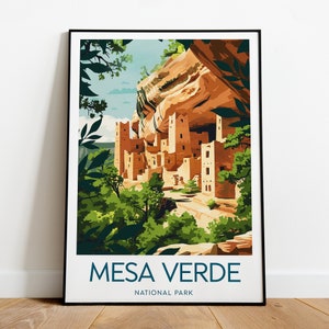 Mesa Verde print - National Park, Mesa verde print, Mesa verde artwork, Southwest Colorado print, Wedding gift, Custom Text