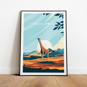 South Africa traditional travel print - South Africa Safari, South Africa Poster, Wedding gift, Birthday present