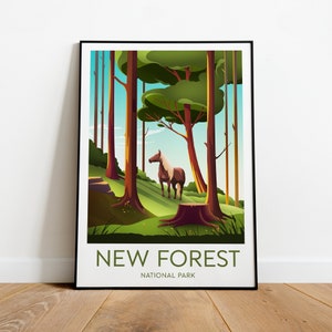 New Forest Reisedruck - Nationalpark, benutzerdefinierter Text, personalisiertes Geschenk