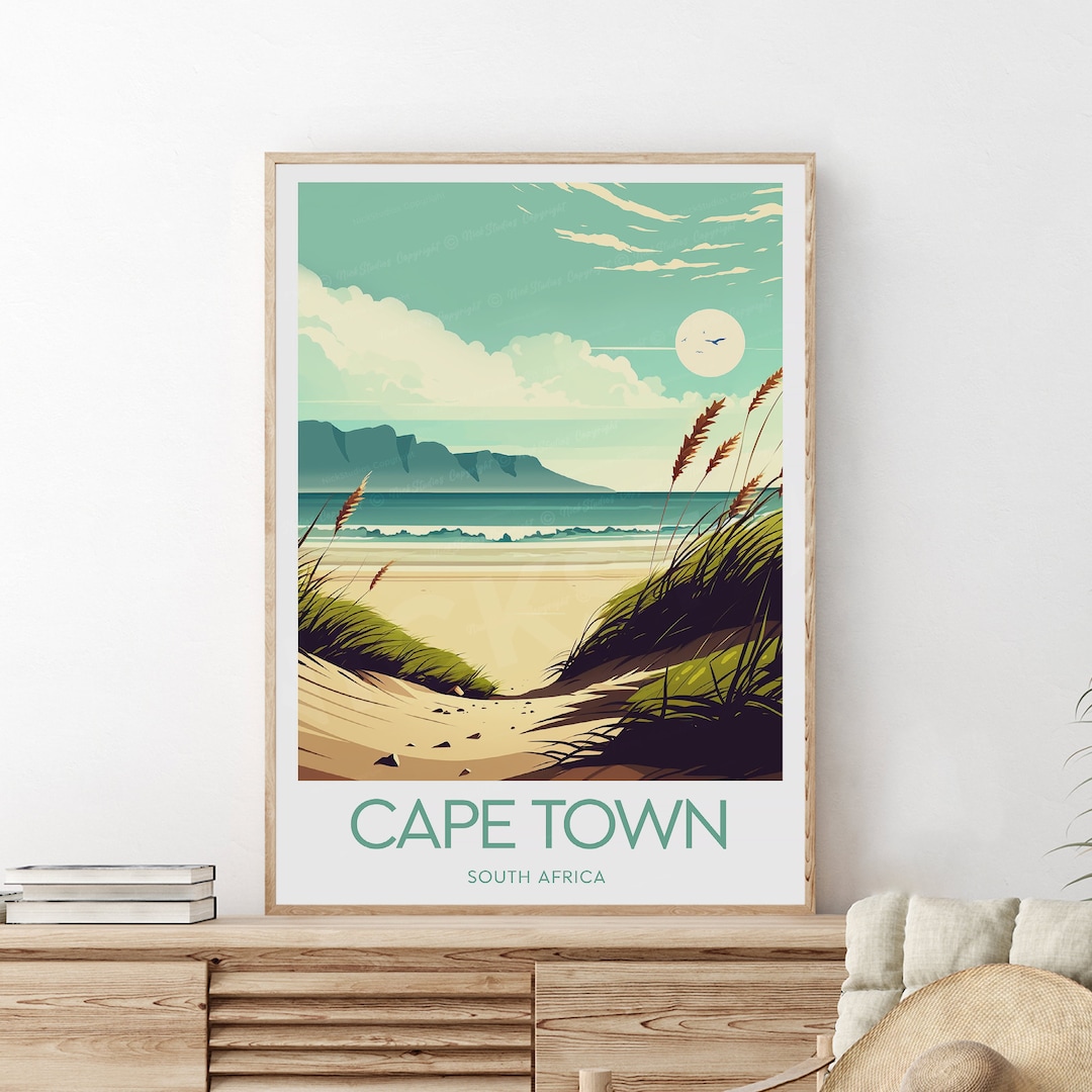 Cape Town Travel Print South Africa, Cape Town Print, Cape Town Poster