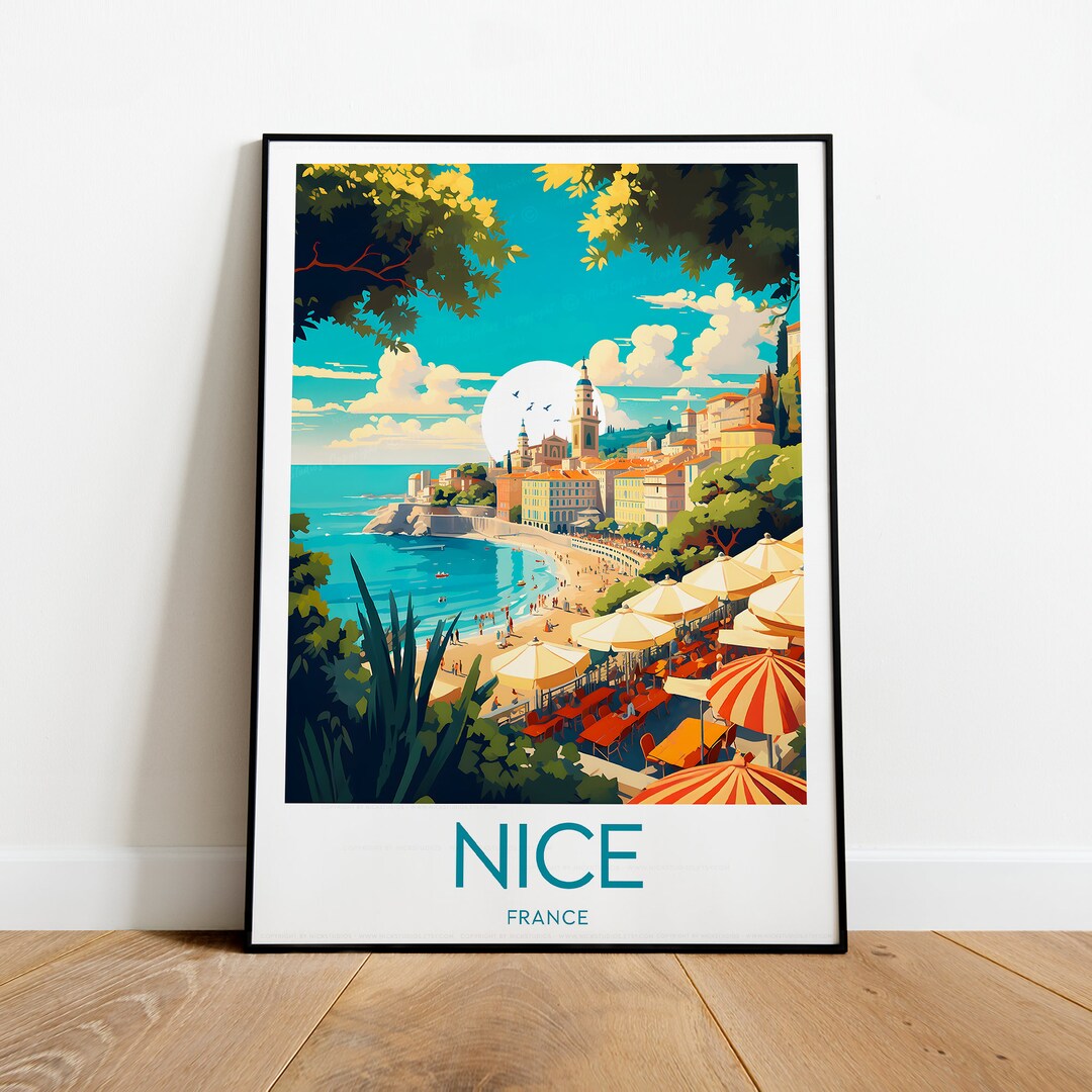 Tirage Argentique Vintage 'La Plage De Nice' Vers 1925 - Côte D'Azur, Format 8,5x11 Cm
