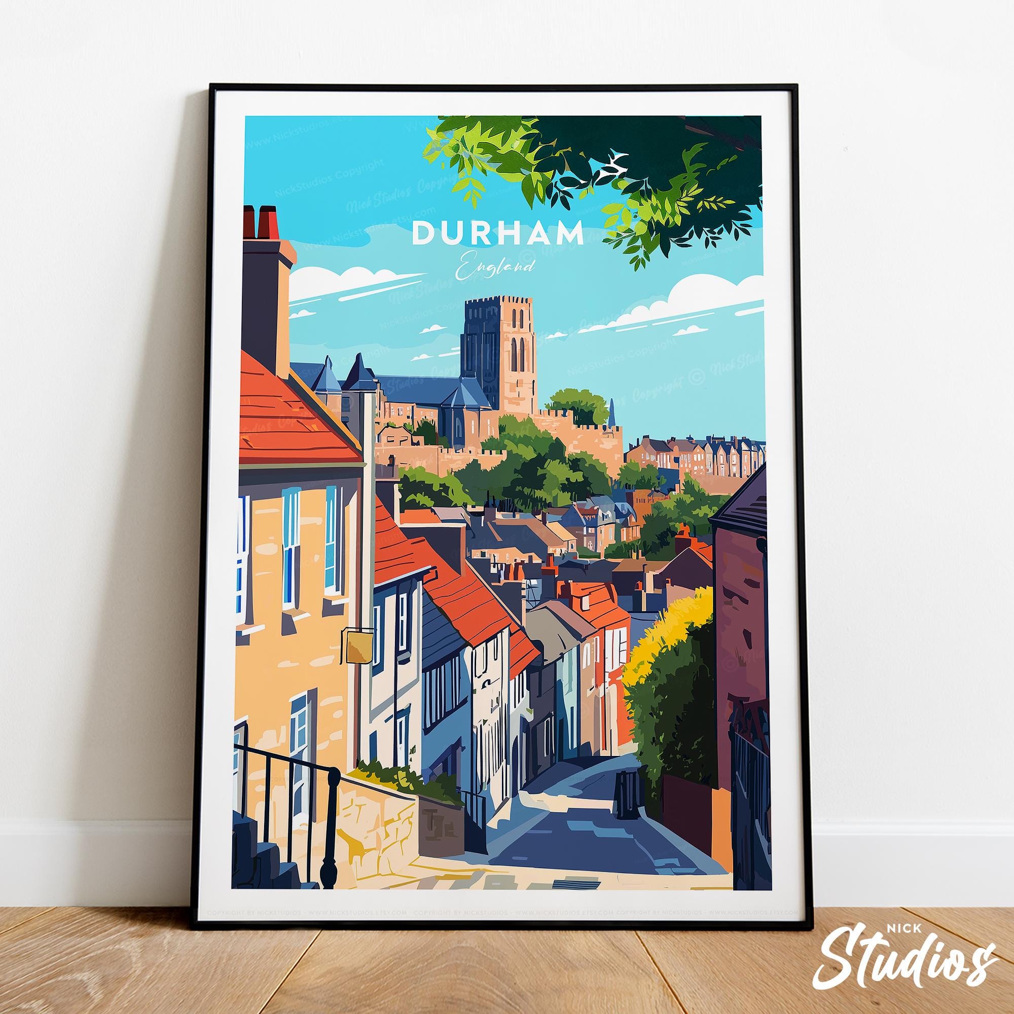 Durham castle art - Etsy México, image size:2000x2000