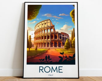 Impression voyage Rome - Italie, affiche Rome, impression Italie, affiche Italie, cadeau de mariage, texte personnalisé, cadeau personnalisé