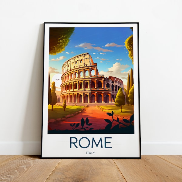 Impression voyage Rome - Italie, affiche Rome, impression Italie, affiche Italie, cadeau de mariage, texte personnalisé, cadeau personnalisé