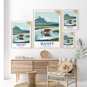 Banff travel print Canada, Banff print, Banff poster, Canada print, Canada poster, travel artwork, wedding gift image 4